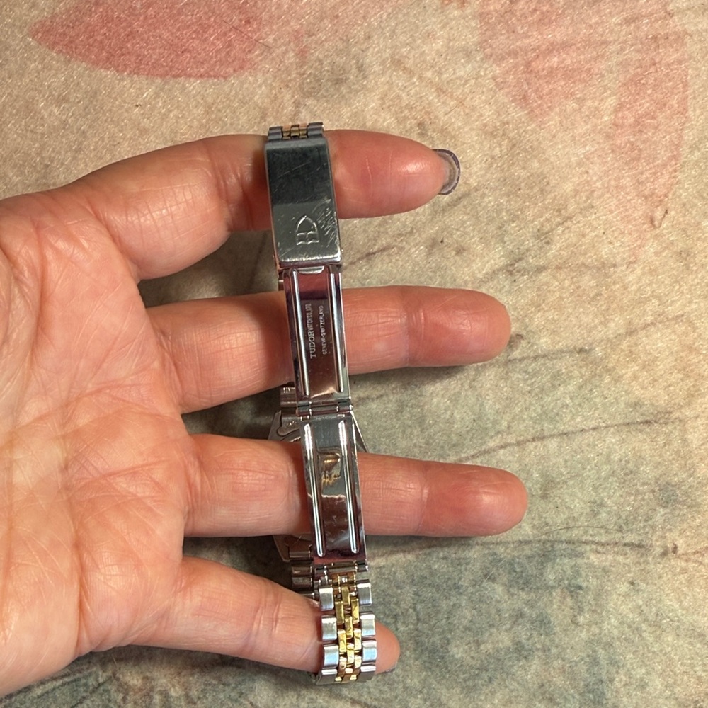 Tudor Silver and Gold Watch with White Dial - Picture 4 of 9